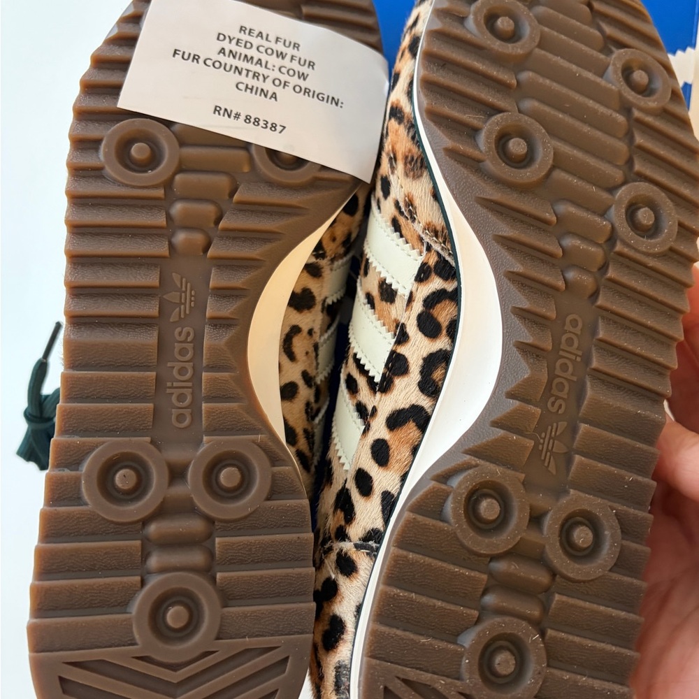 Adidas Leopard Print Sneakers Brand New With Tags SL 72 OG Size 8.5 - Picture 5 of 5